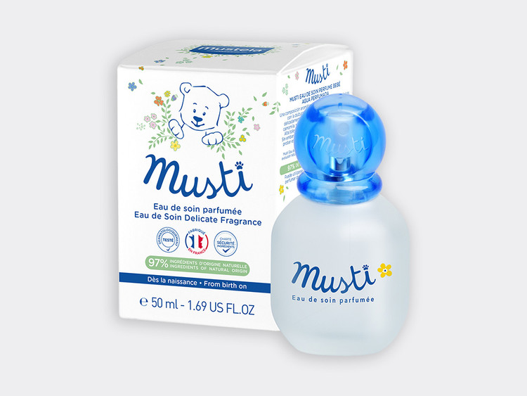 ادکلن کودک موستلا Musti – رایحه ملایم و طبیعی مناسب از بدو تولد 50 میل