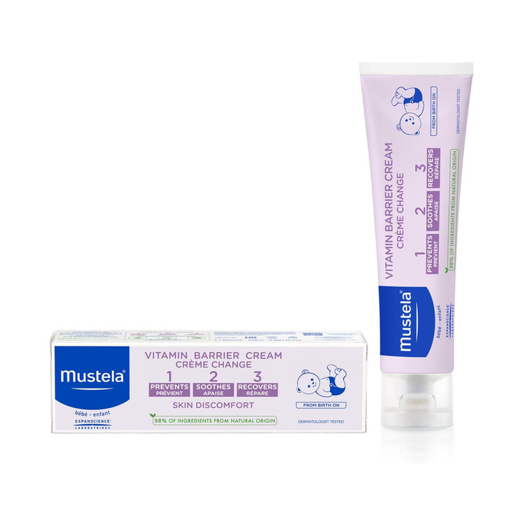 کرم ویتامین باریر 1-2-3 موستلا Mustela – ضد سوختگی و قرمزی پای نوزاد 100 میل